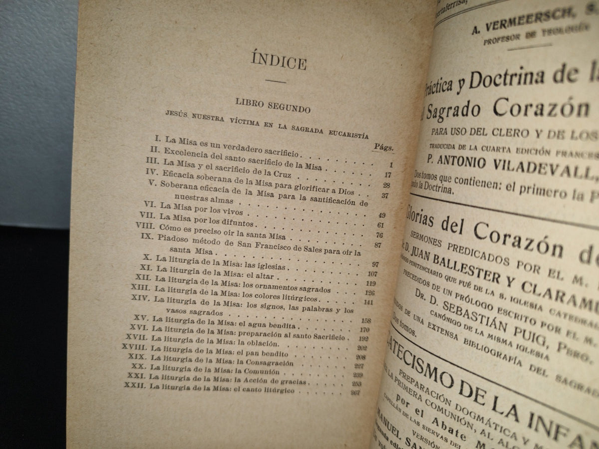 93- El Paraíso En La Tierra O El Misterio Eucarístico. Tomo Ii. Biblioteca Del Orador Sagrado 1921