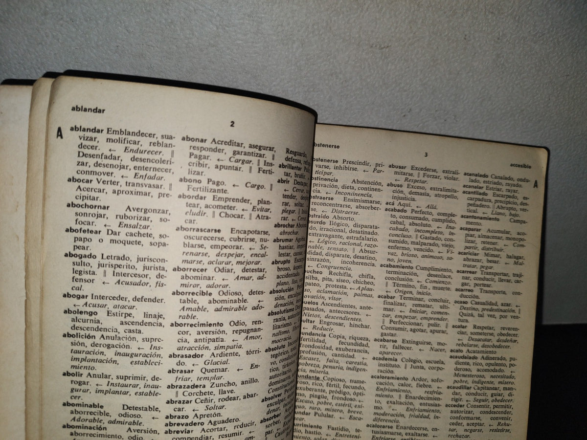 85- Pequeño Diccionario De Sinónimos, Ideas Afines Y Contrarios - Editorial Teide, Barcelona - 1984