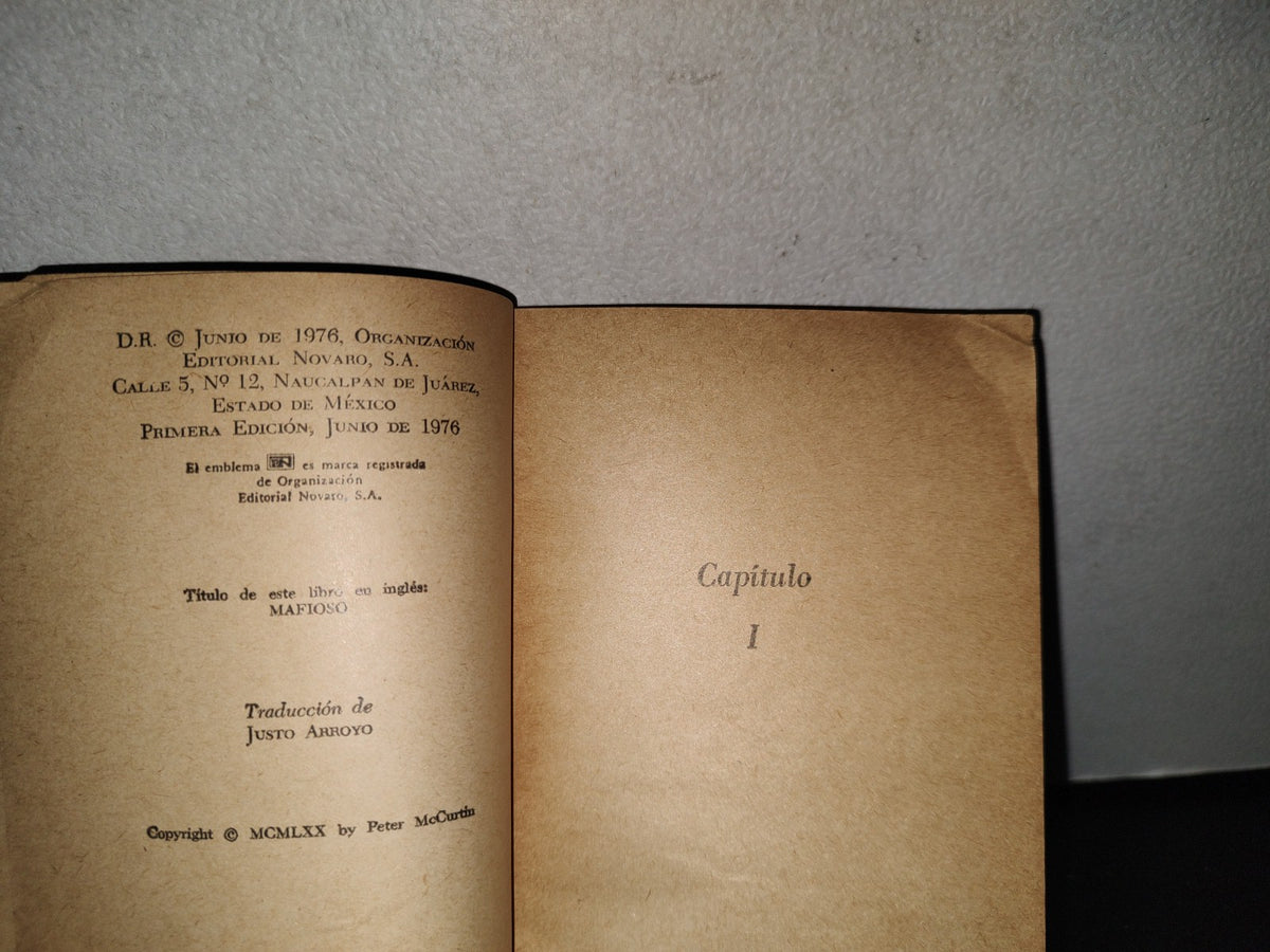 78- Mafioso - Peter Mccurtin - Primera Edición, Junio De 1976