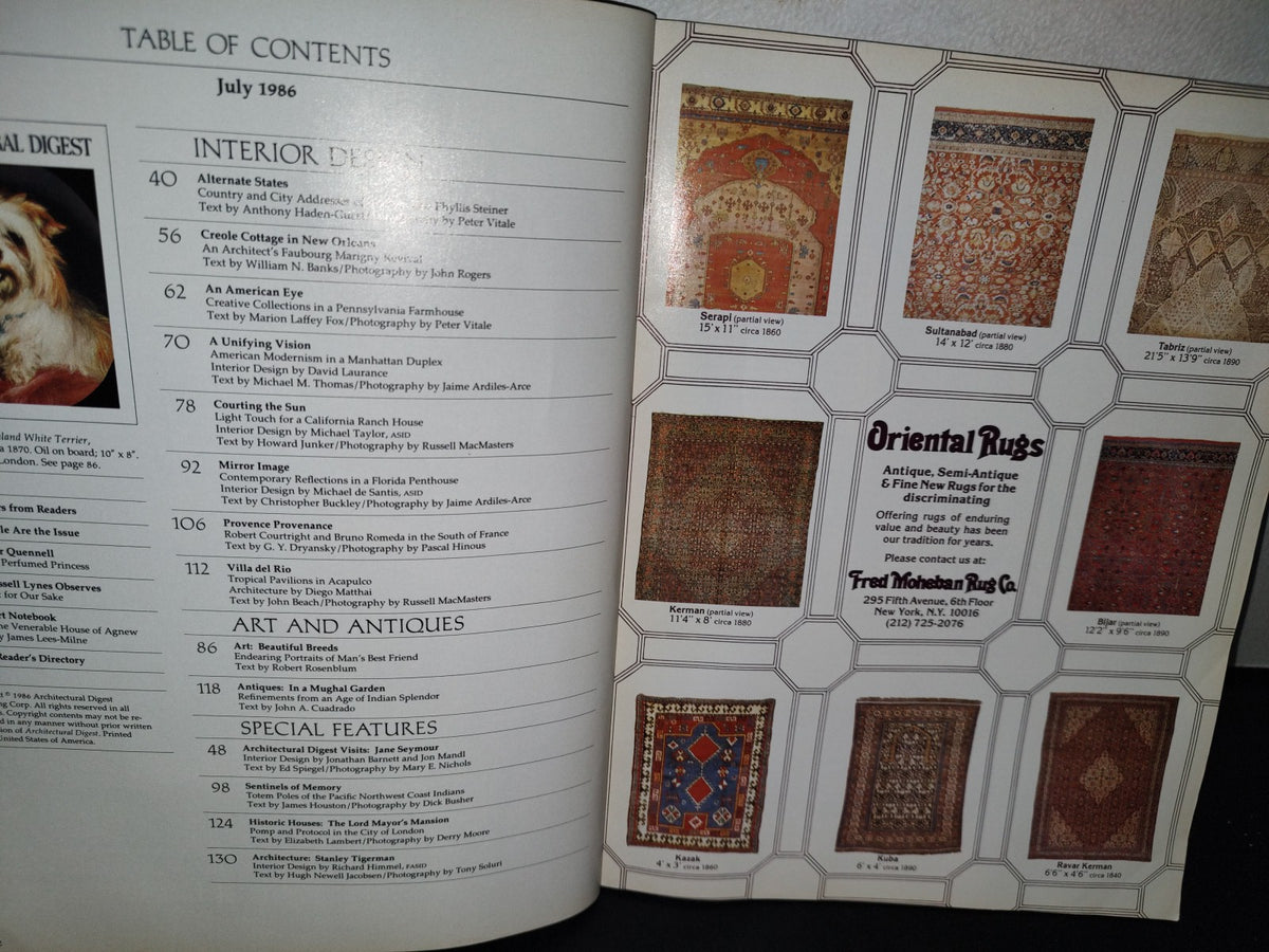 58- Architectural Digest. Revista De Diseño Fino De Interiores - July 1986