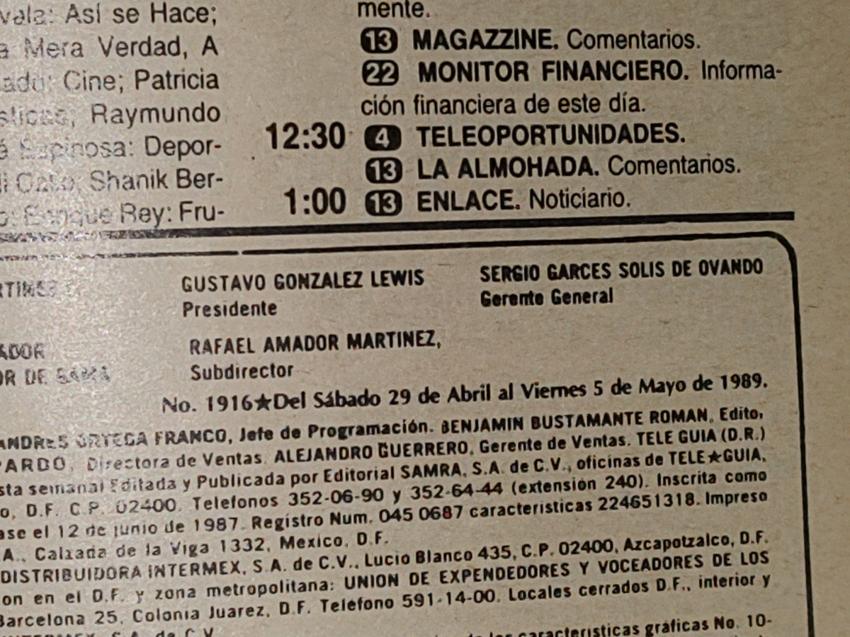 54- Revista Tele Guía. Cepillín Ha Vuelto A Las Estrellas - Año 37, No. 1916, 5 De Mayo De 1989