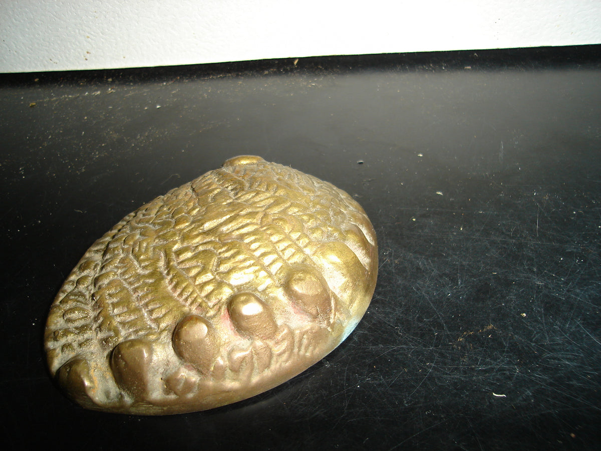 A2- Antigua Concha Bautismal De Bronce - 60'S - 70'S
