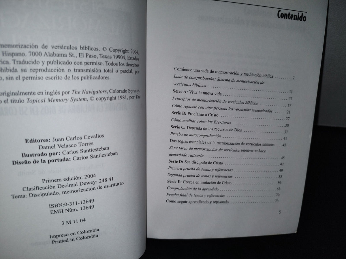 68- Sistema De Memorización De Versículos Bíblicos. Curso De Los Navegantes - 1A. Ed. - 2004