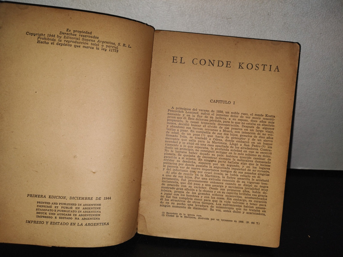 84- El Conde Kostia - Victor Cherbuliez. Colección Minerva - Primera Edición 1944