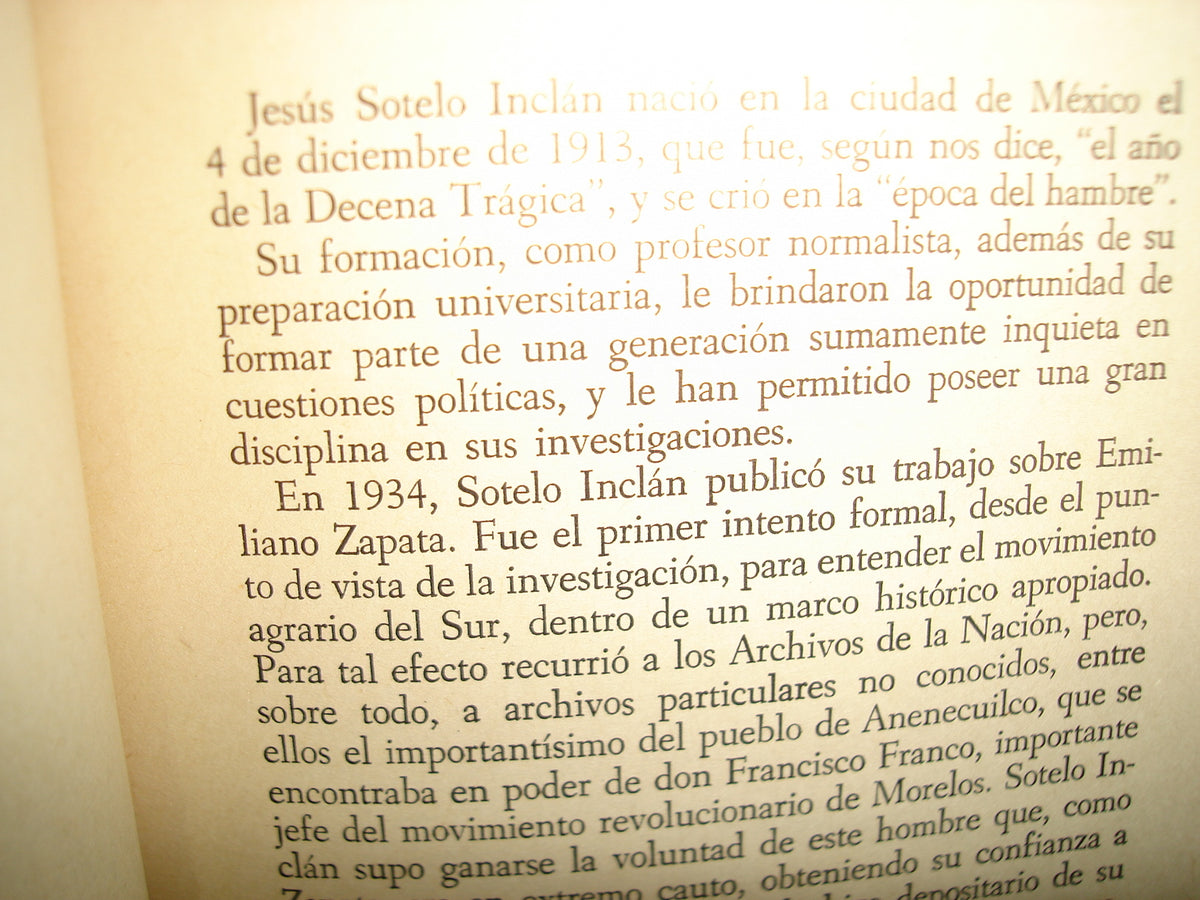 34- Jesús Sotelo Inclán Y Sus Conceptos Sobre El Movimiento Zapatista - Alicia Olivera De Bonfil