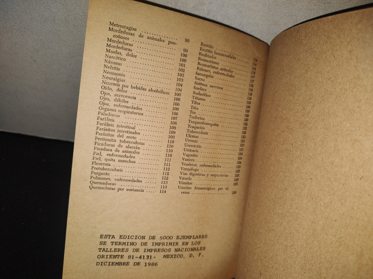 215- Plantas Curativas De México - Dra. Laura Samano - Gómez Gómez Hnos, Editores - 1986