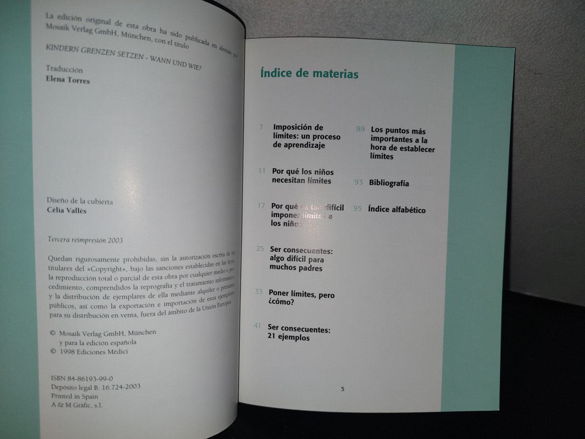 83- Límites A Los Niños. Cúando Y Cómo - Cornelia Nitsch, Cornelia Von Schelling - 2003