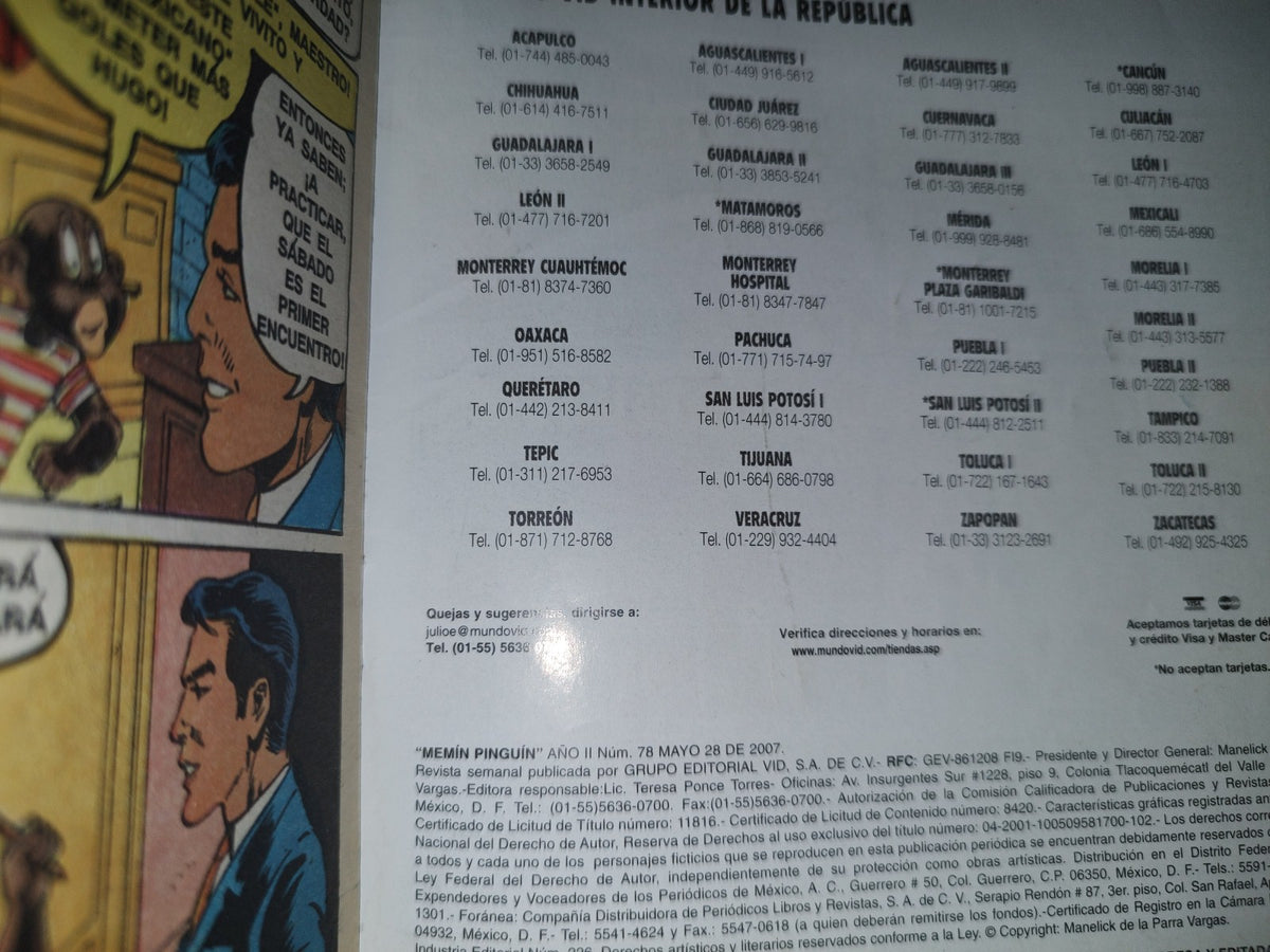 66- Memín Pinguín. Editorial Vid. ”El Diminuto Pelé”. Año Ii. No. 78, Mayo 28 De 2007