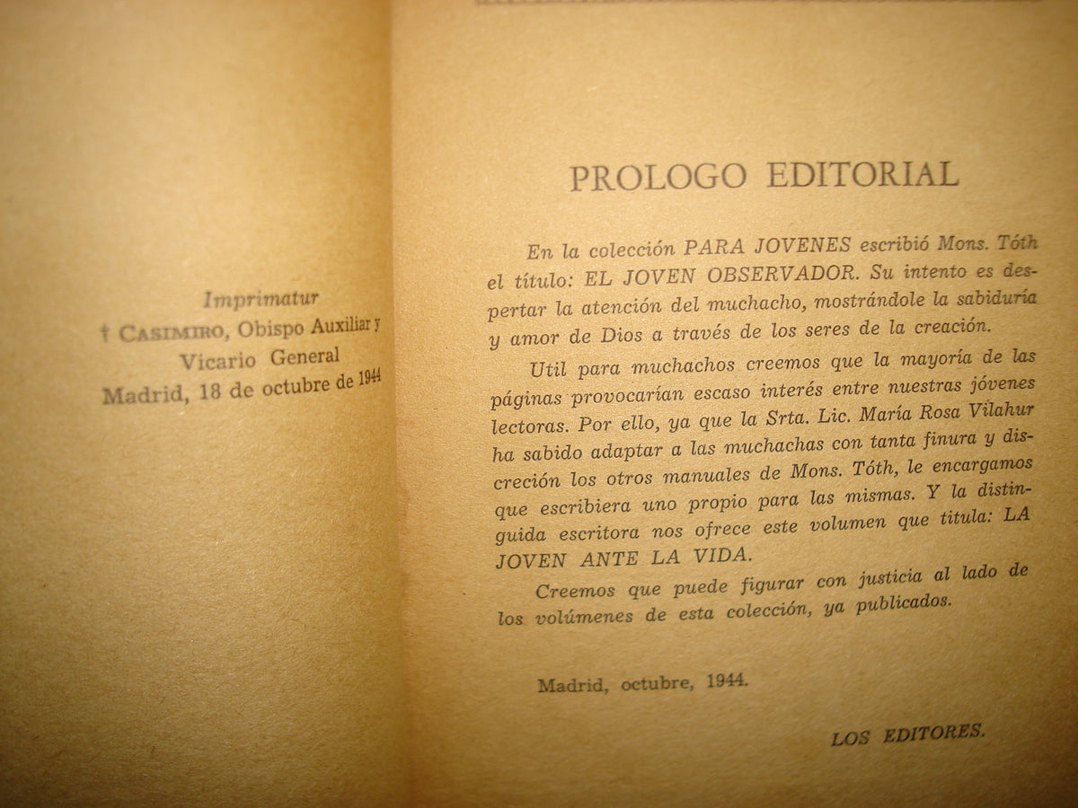 30- La Joven Ante La Vida - María Rosa Vilahur - 1944