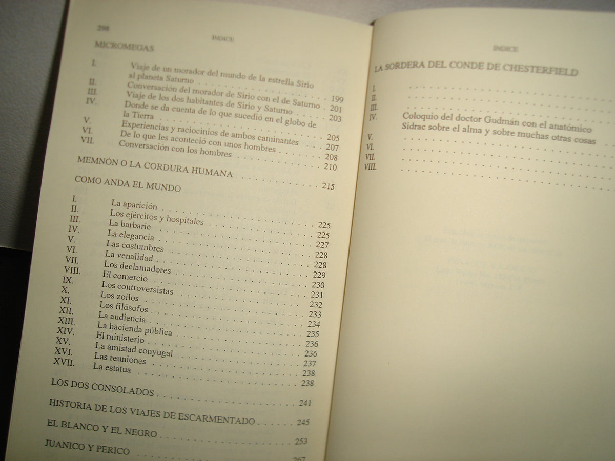 10- Voltaire - Cándido, Zadig, El Ingenuo, Micromegas, Memnón Y Otros Cuentos - Editorial Porrúa