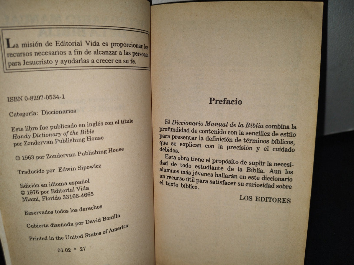 74- Diccionario Manual De La Biblia - Merrill C. Tenney