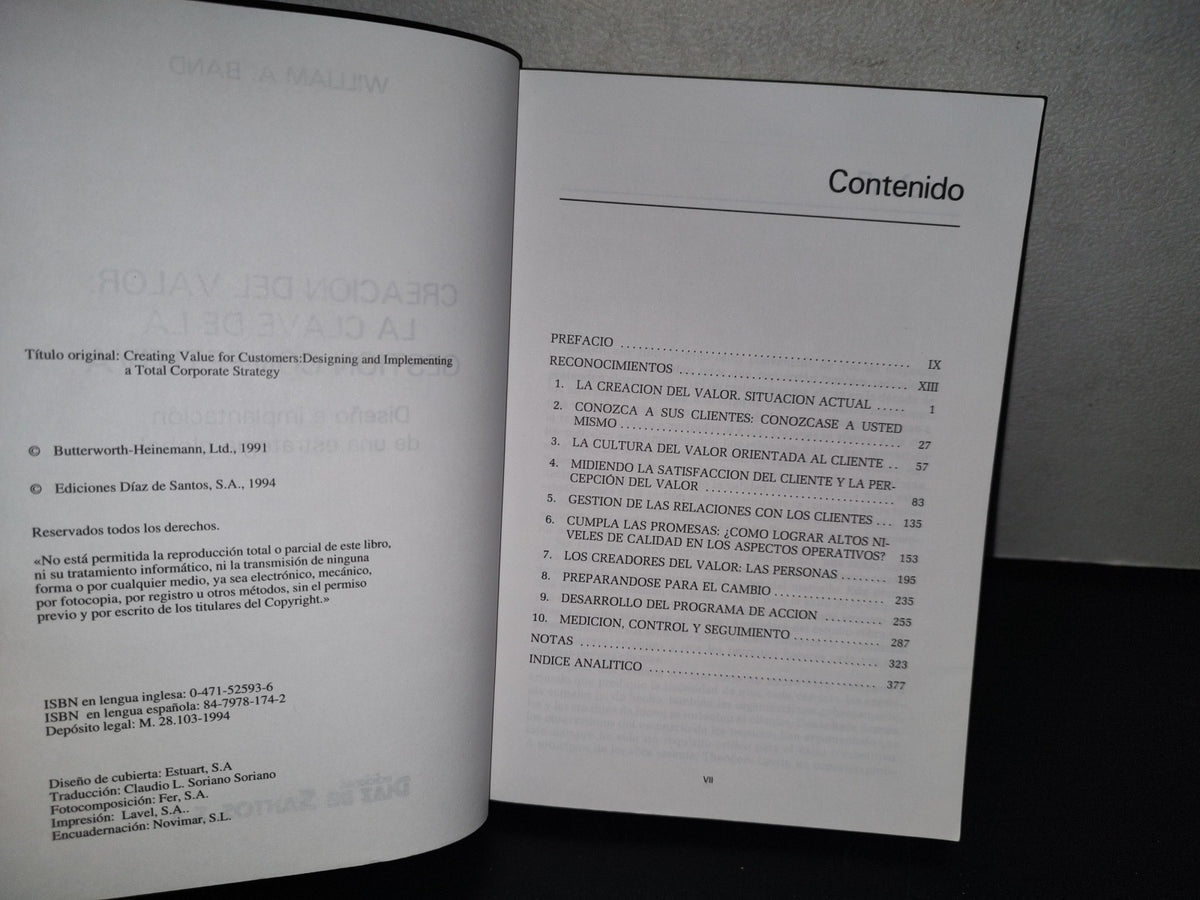 123- Creación Del Valor: La Clave De La Gestión Competitiva - William A. Band - 1994