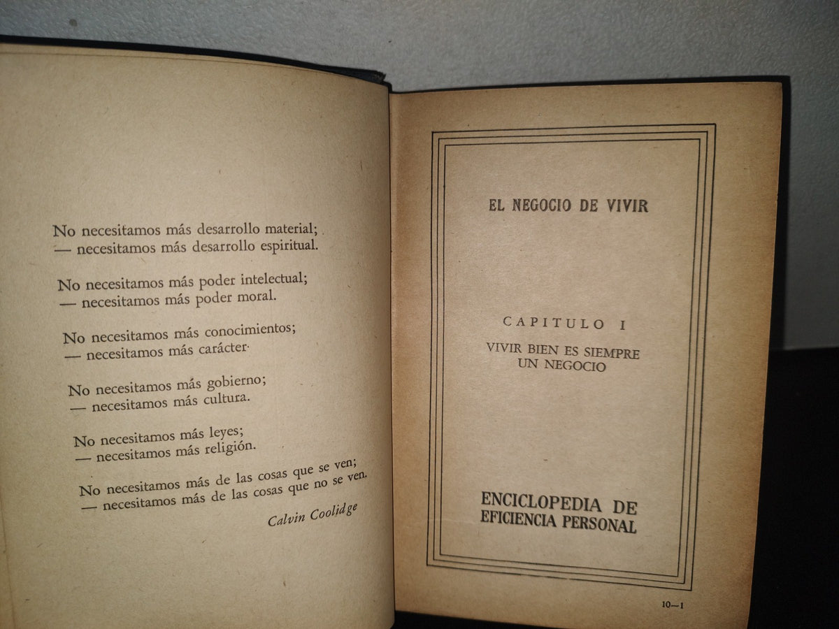 84- Enciclopedia De Eficiencia Personal. Tomo X. El Negocio De Vivir - 1948