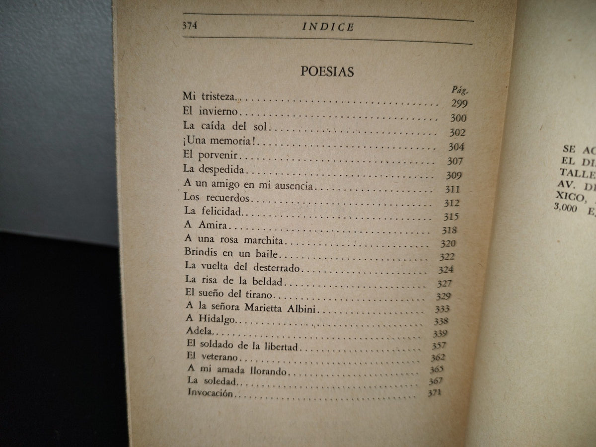 202- Colección De Escritores Mexicanos: Dramas Y Poesías - Fernando Calderón. Porrúa, 1a. Ed. 1959