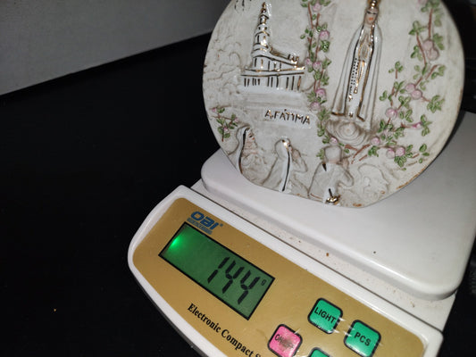 A3- Pieza De Cerámica. Virgen De Fátima - Porcelanas Jopaf. Made In Portugal - 80'S - 90'S