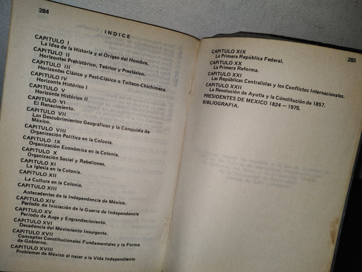 195- Historia De México I - Lic. Juan De La Peña Razo - U. De G. - 1975