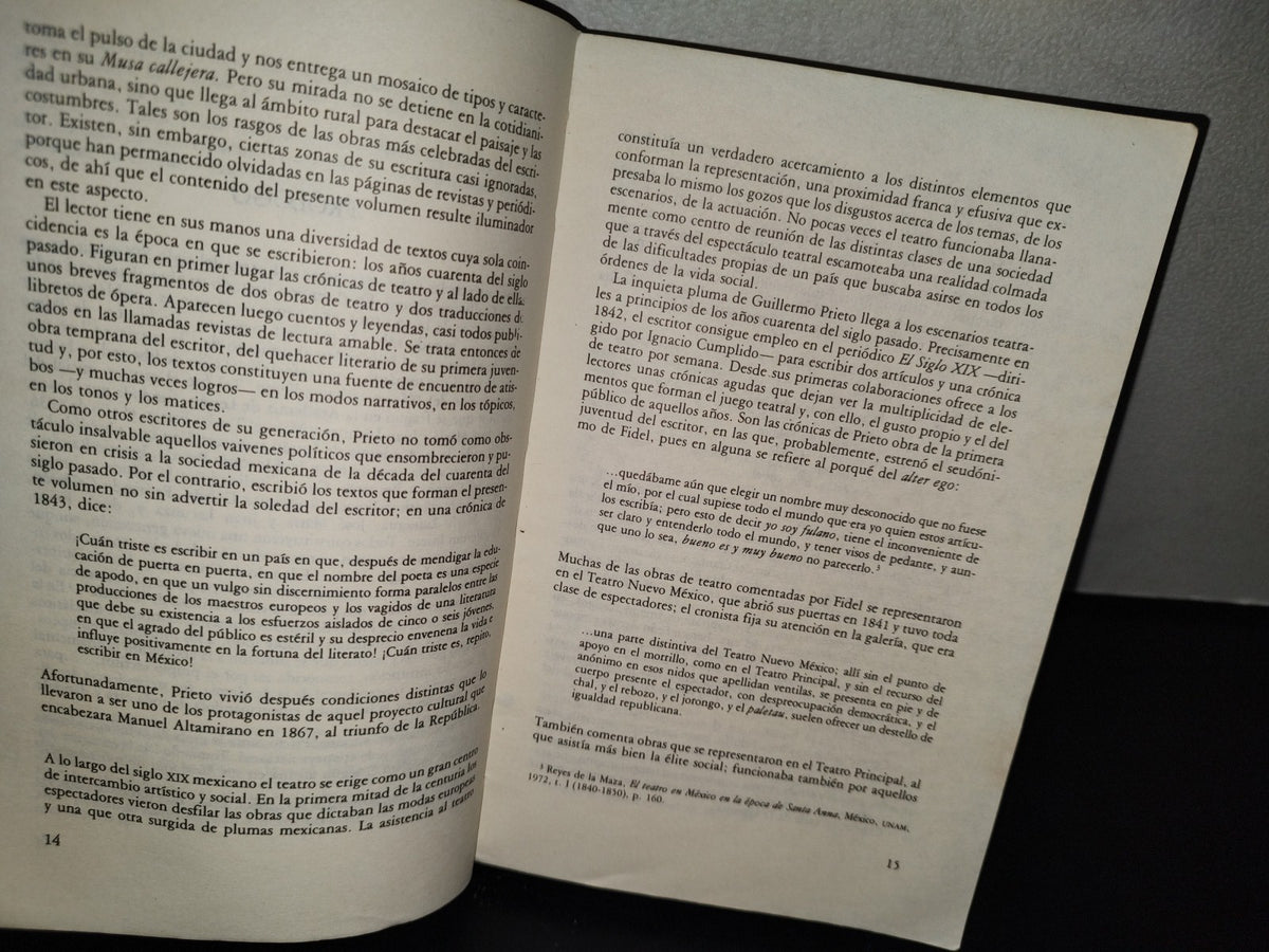 68- Obras Completas X. Guillermo Prieto. Crónicas De Teatro Y Variedades Literarias. 1A. Ed. 1994