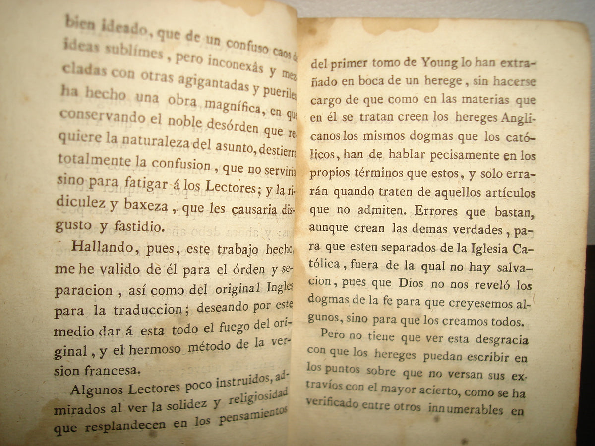 163- Obras Selectas De Eduardo Young. Tomo II. Con Licencia. Madrid En La Imprenta Real, 1797