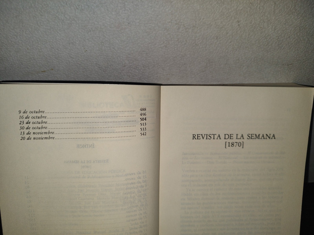 211- Obras Completas VIII. Crónicas Tomo 2. Ignacio Manuel Altamirano - Primera Edición 1987