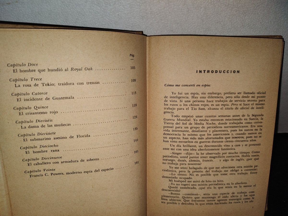 54- Espionaje - Kurt Singer, Jane Sherrod - Primera Edición 1961