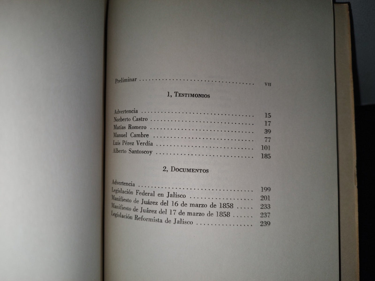 195- Juárez En Jalisco. Testimonios Y Documentos - Gobierno Del Estado, Guadalajara 1A. Ed. 1972