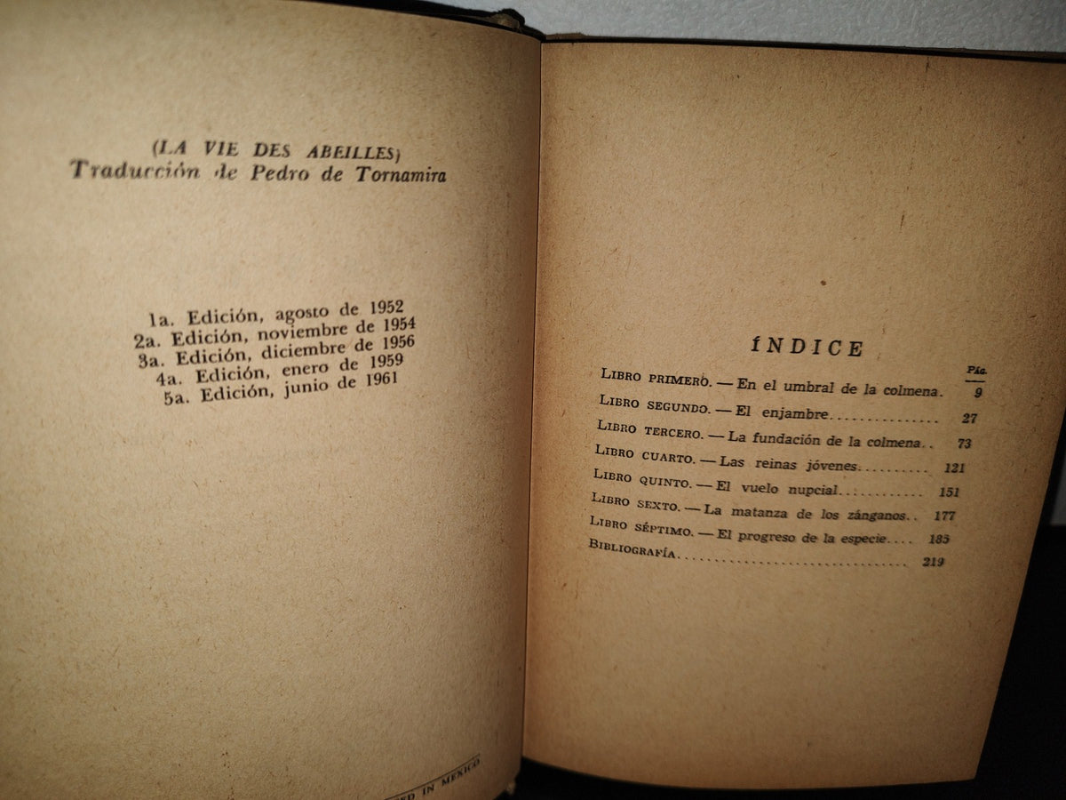 57- La Vida De Las Abejas - Mauricio Maeterlinck - 1961