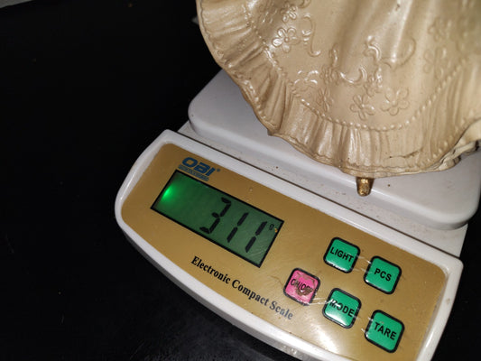 A6- Figura De Pasta Vintage Marca Homco: Mujer En Vestido Beige Danzando - 1993