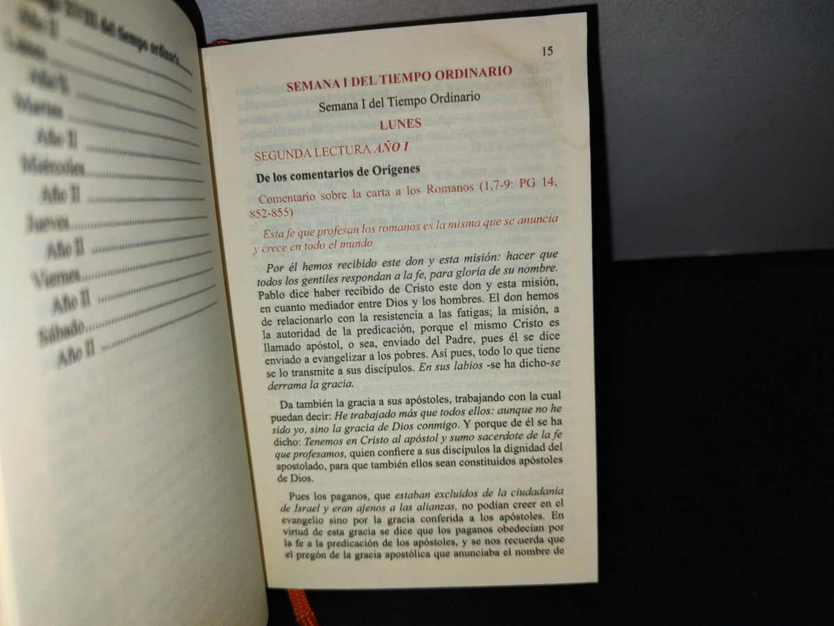 66- Oficio De Lecturas Patrísticas. Ciclo Bienal. Tiempo Ordinario. Semana I A Xvii - Primera Edición 2008