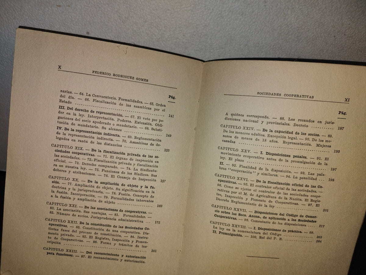 128- Sociedades Cooperativas. (Ley 11.388) - Comentario. Legislación Comparada Jurisprudencia Comparativa - Federico Rodríguez Gomes - Buenos Aires, Librería Y Casa Editora De Jesús Menéndez, 1935