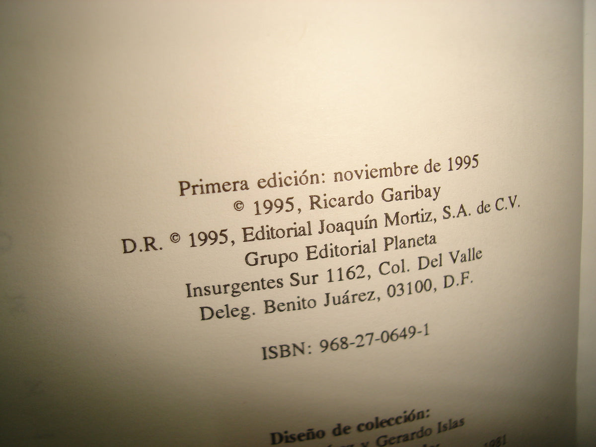 167- Vamos A La Huerta De Toro Toronjil - Ricardo Garibay - Primera Edición 1995