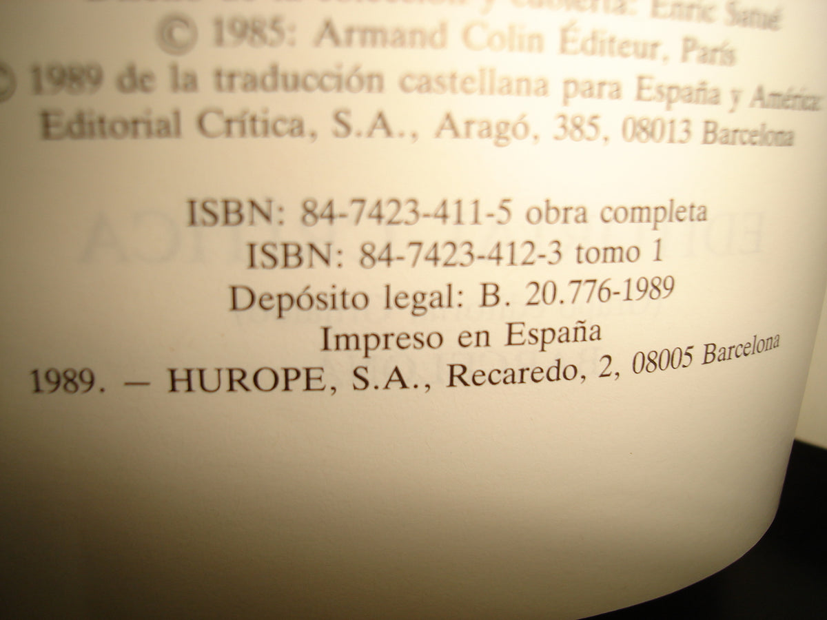 161- Historia De Los Españoles - Bartolomé Bennassar - Editorial Crítica - Los 2 Tomos
