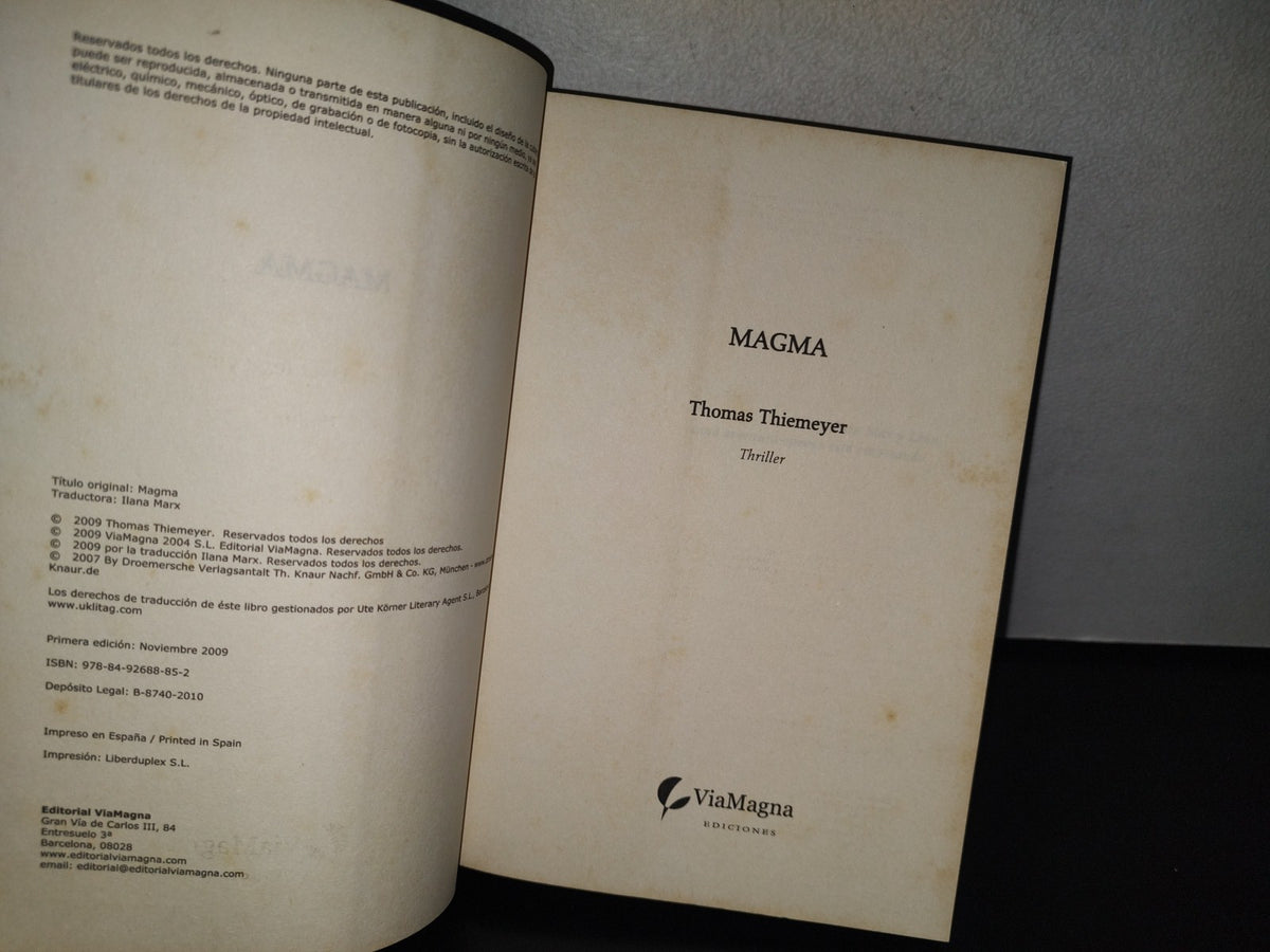 85- Magma - Thomas Thiemeyer - Primera Edición: Noviembre 2009