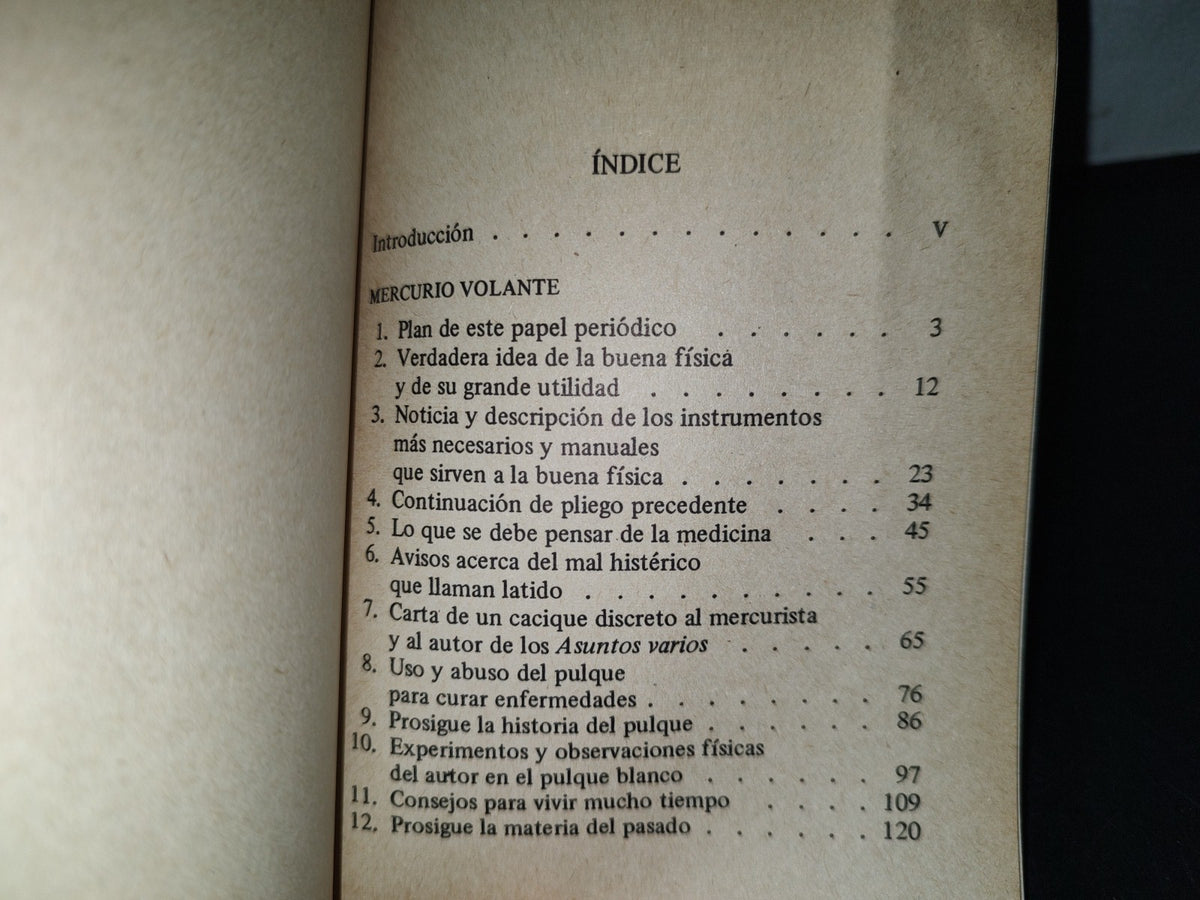 202- Mercurio Volante (1772-1773) - José Ignacio Bartolache. Universidad Nacional Autónoma De México - 1979
