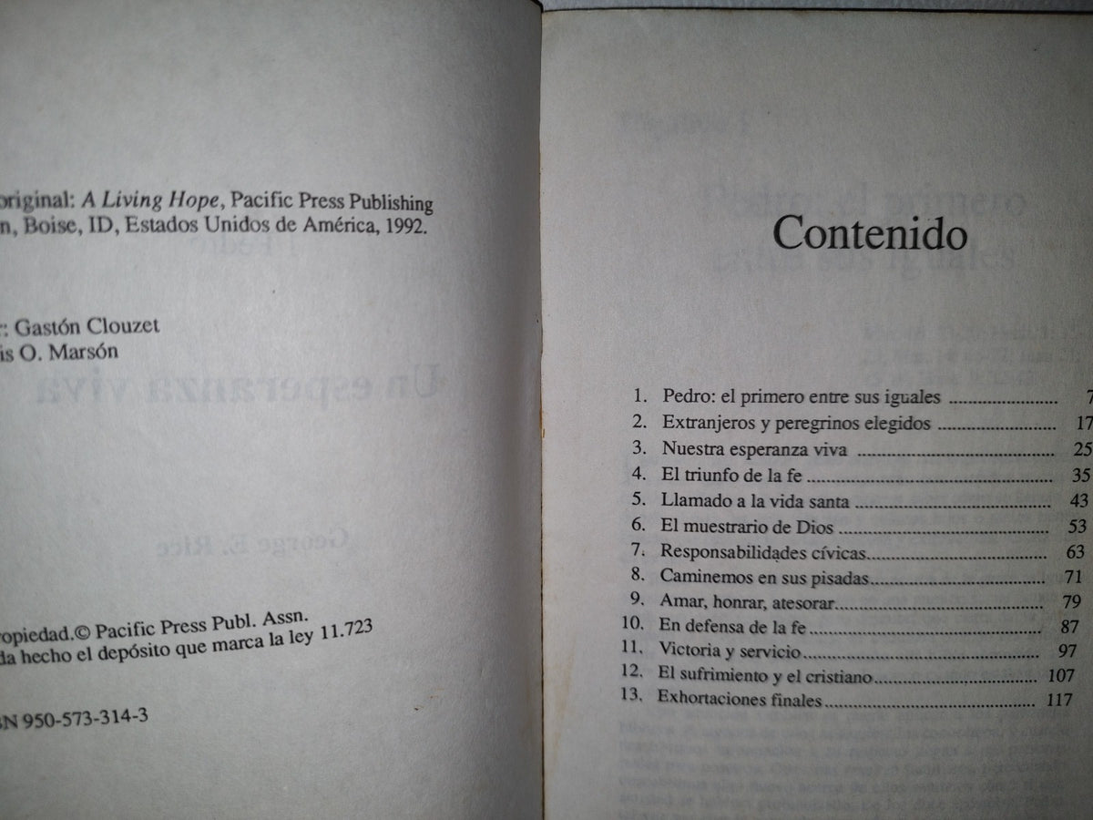 54- 1. Pedro. Una Esperanza De Vida - George E. Rice