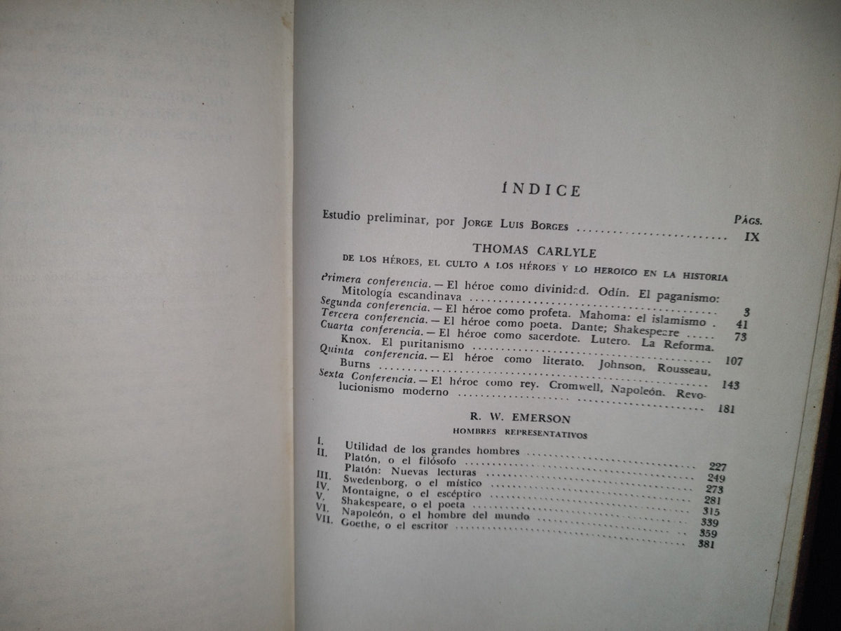 90- Los Clásicos. De Los Héroes Hombres Representativos - Carlyle Y Emerson - 1974