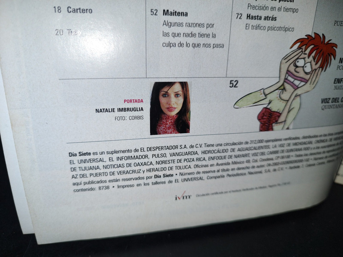 166- Revista Día Siete. Natalie Imbruglia. No. 253 - 2005