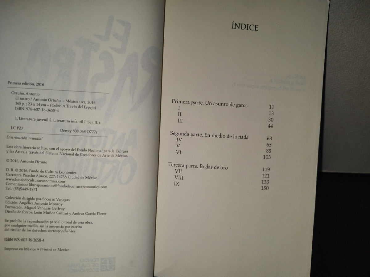 215- El Rastro - Antonio Ortuño - Primera Edición 2016