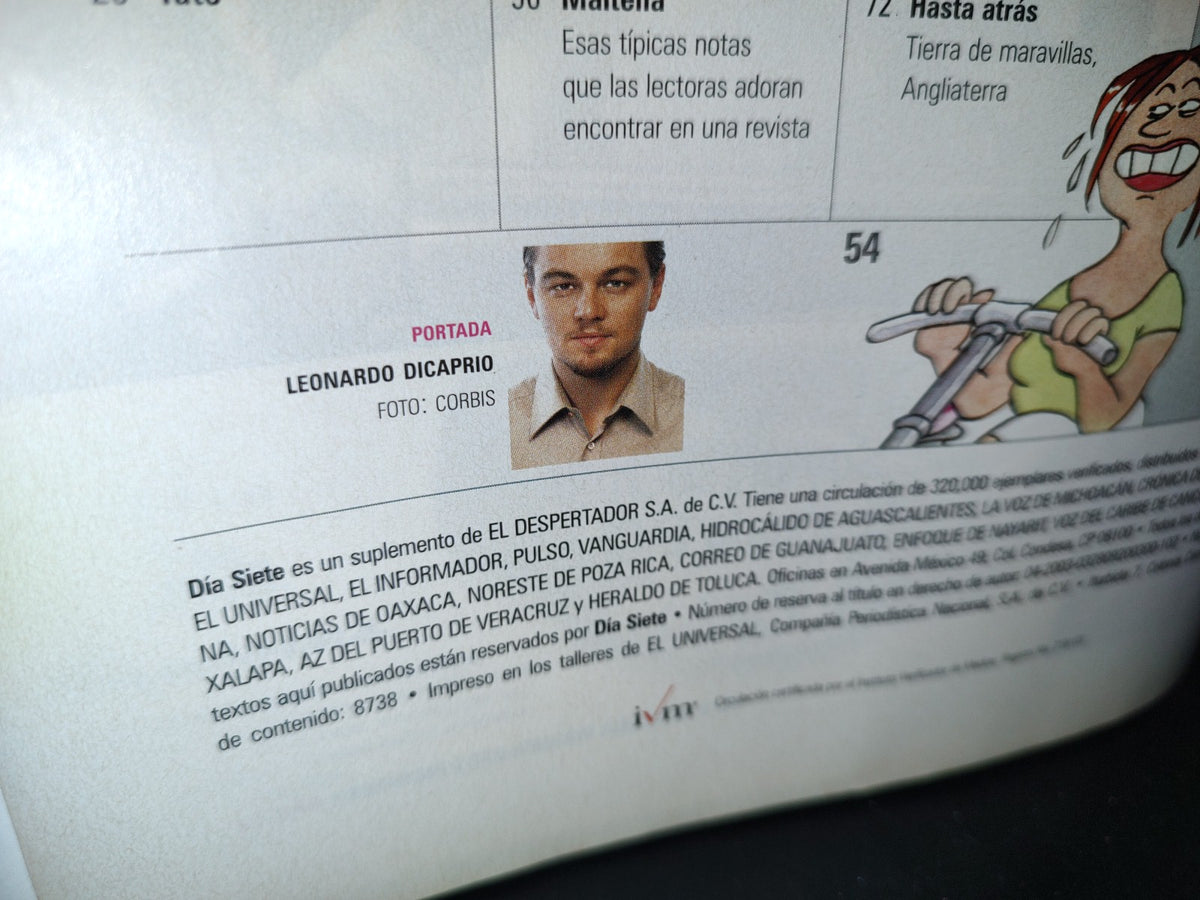 166- Revista Día Siete. Leonardo Dicaprio. No. 232 - 2005