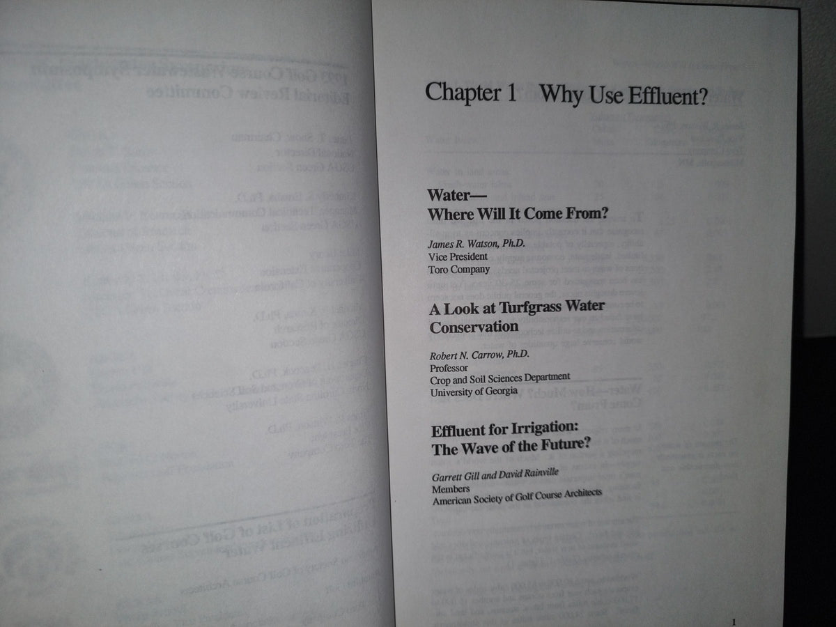 118- Wastewater Reuse For Golf Course Irrigation. The Usga - Lewis Publishers - 1994