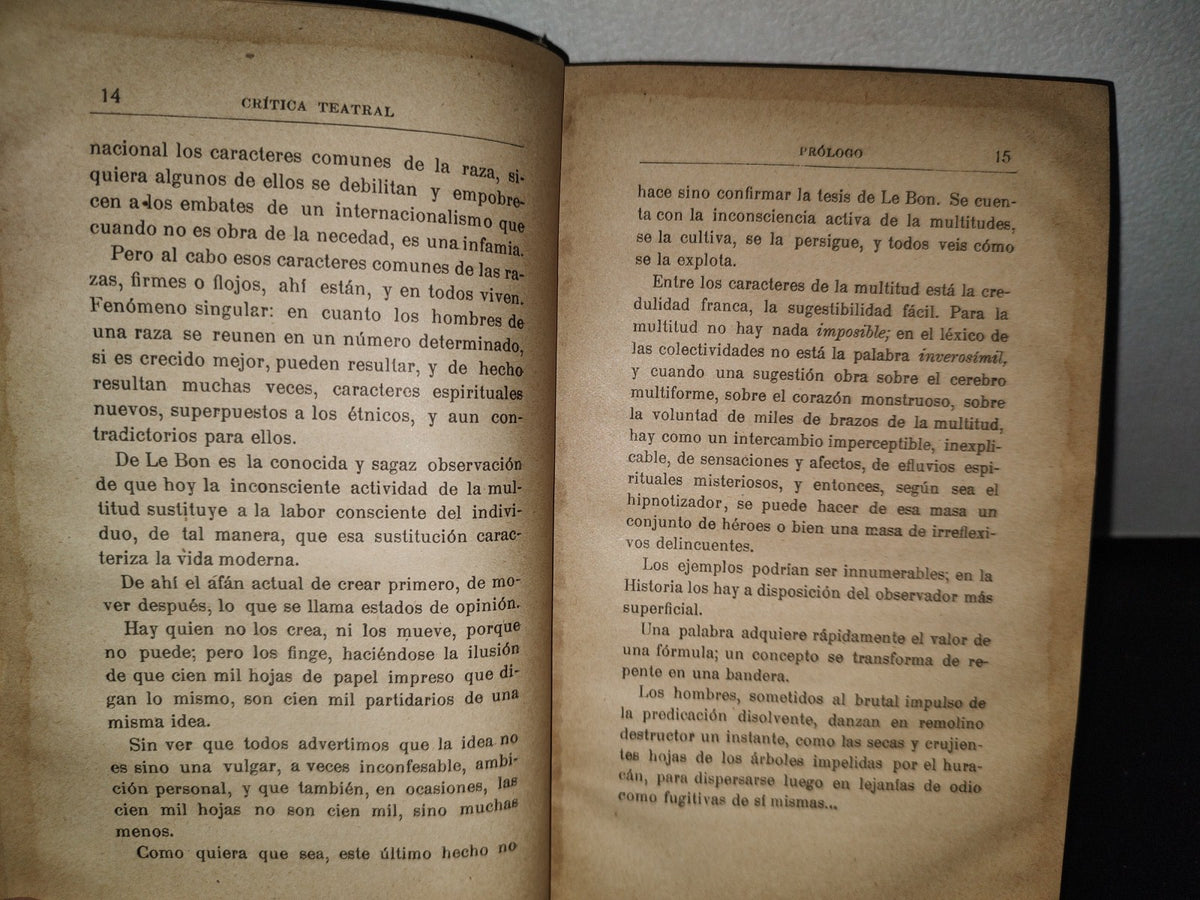 64- Diez Años De Crítica Teatral (1907-1916) - P. Caballero - 1916