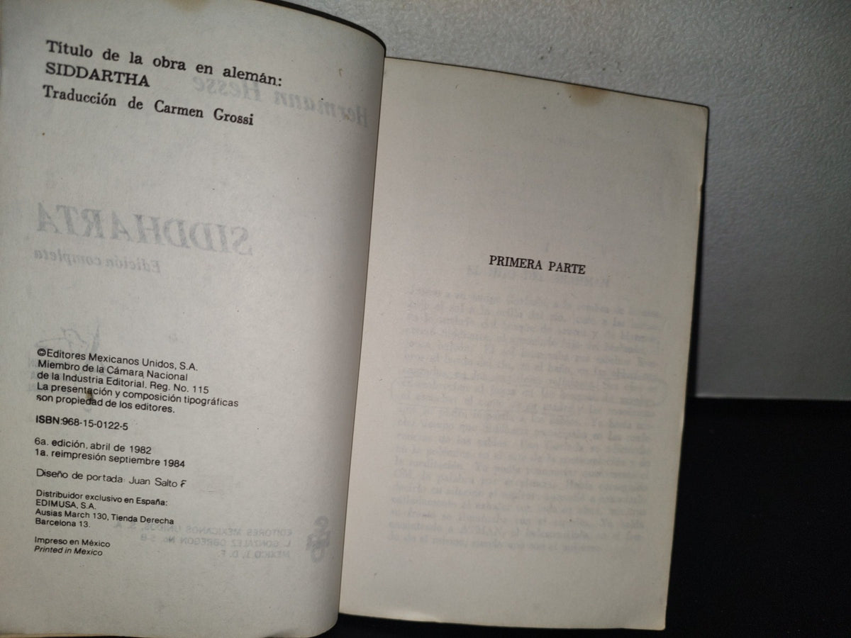 85- Hermann Hesse. Siddharta. Edición Completa - 1984