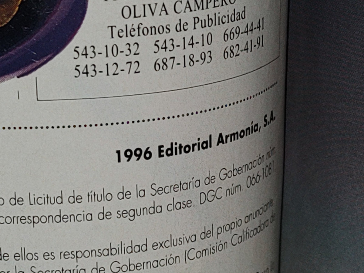 143- Revista Kena. Antojitos Y Botanas, Año Xx, Núm. 5, 1996