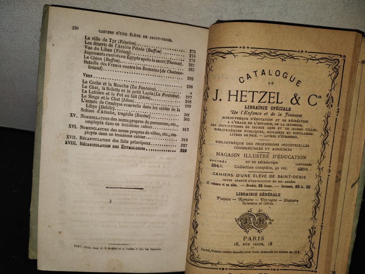 198- Cahiers D'Une Élève De Saint Denis III - Louis Baude - Paris, Bibliothèque D'Éducation, 1880'S