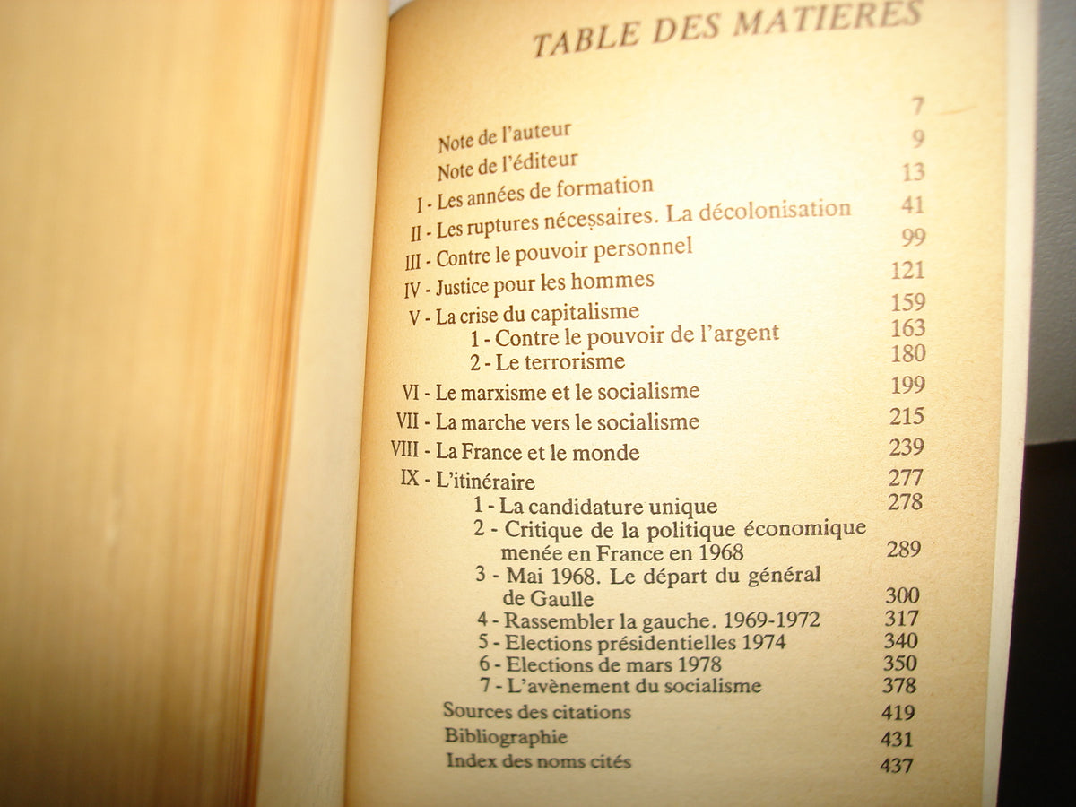 167- Francés - Politique. 1938-1981. Un Document Pour L'Histoire - Francois Mitterrand