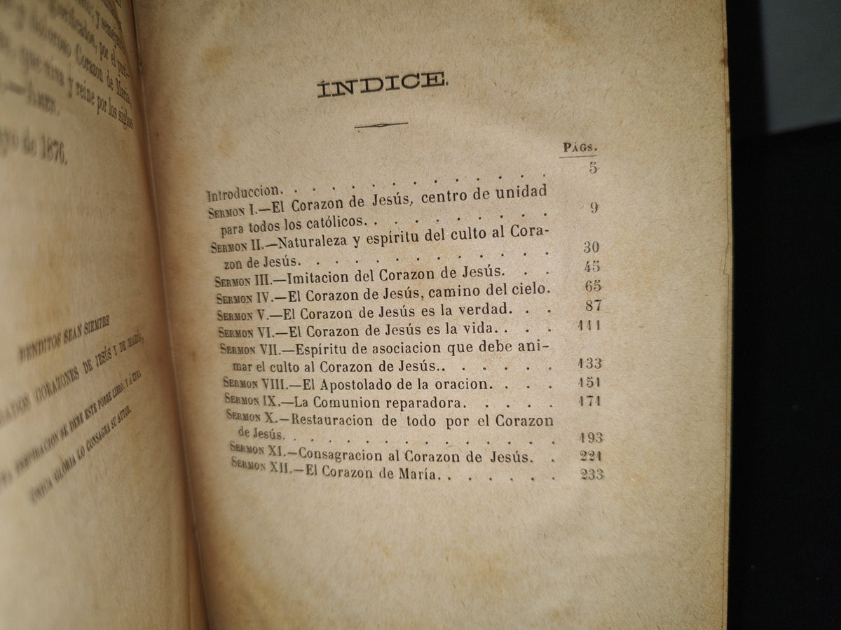 60- El Corazón De Jesús Predicado. Sermones Sobre Su Devoción - Francisco Cuesta Espino - 1887