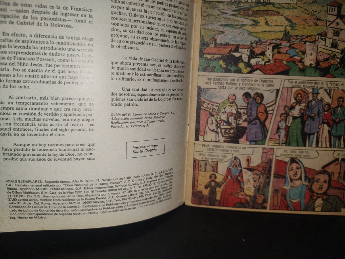 114- Vidas Ejemplares: San Gabriel De La Dolorosa - No. 41, Noviembre 1989