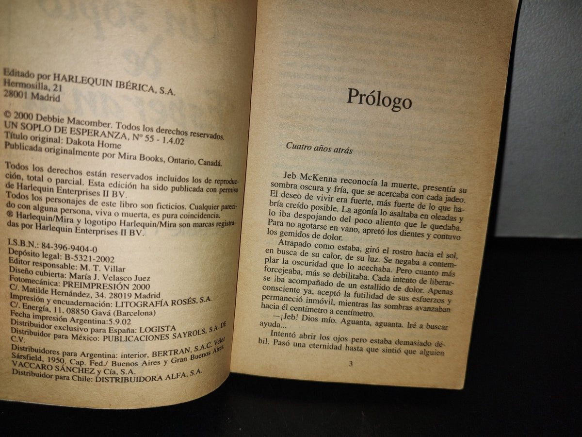 78- Un Soplo De Esperanza - Debbie Macomber - Harlequín Ibérica, 2000