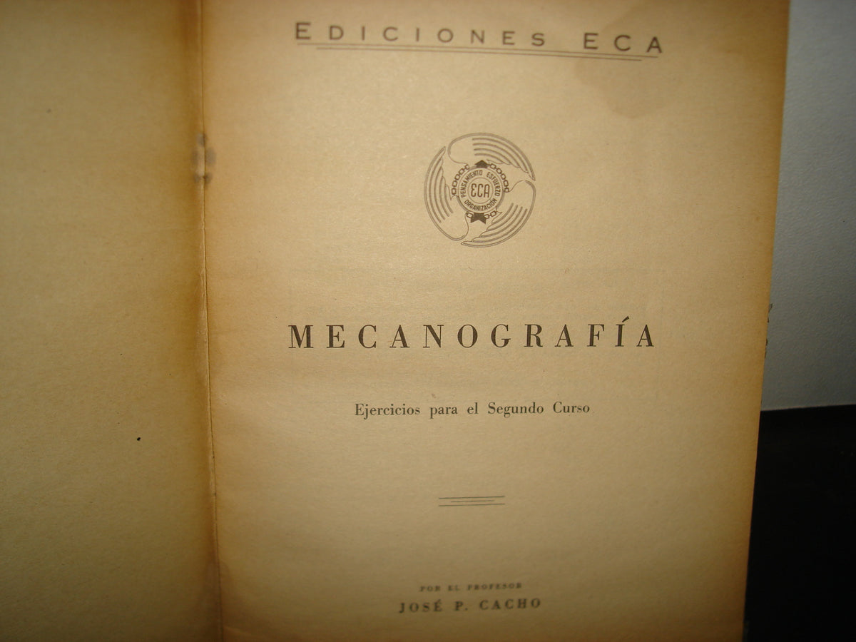 24- Mecanografía - José P. Cacho - Ediciones ECA