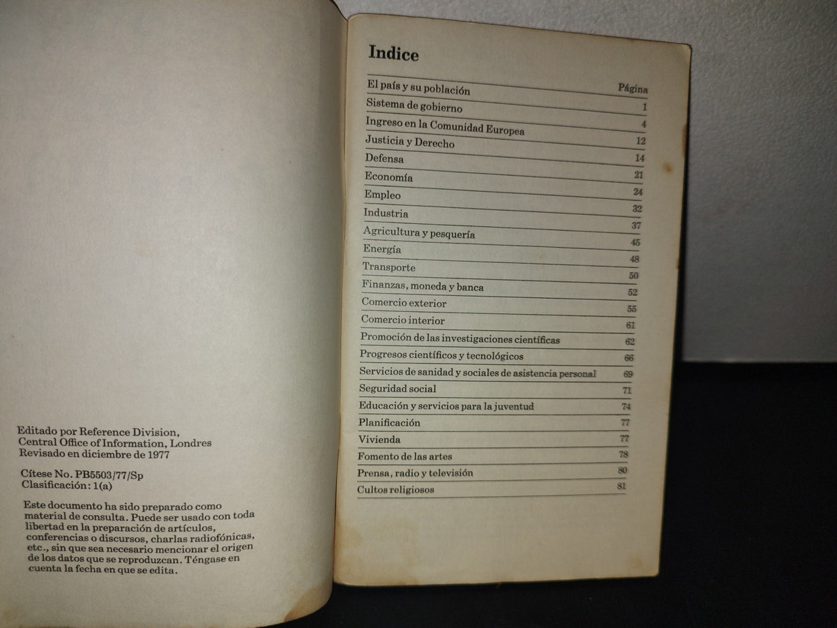 166- Reseña Sobre Gran Bretaña - Central Office Of Information, Londres - 1977