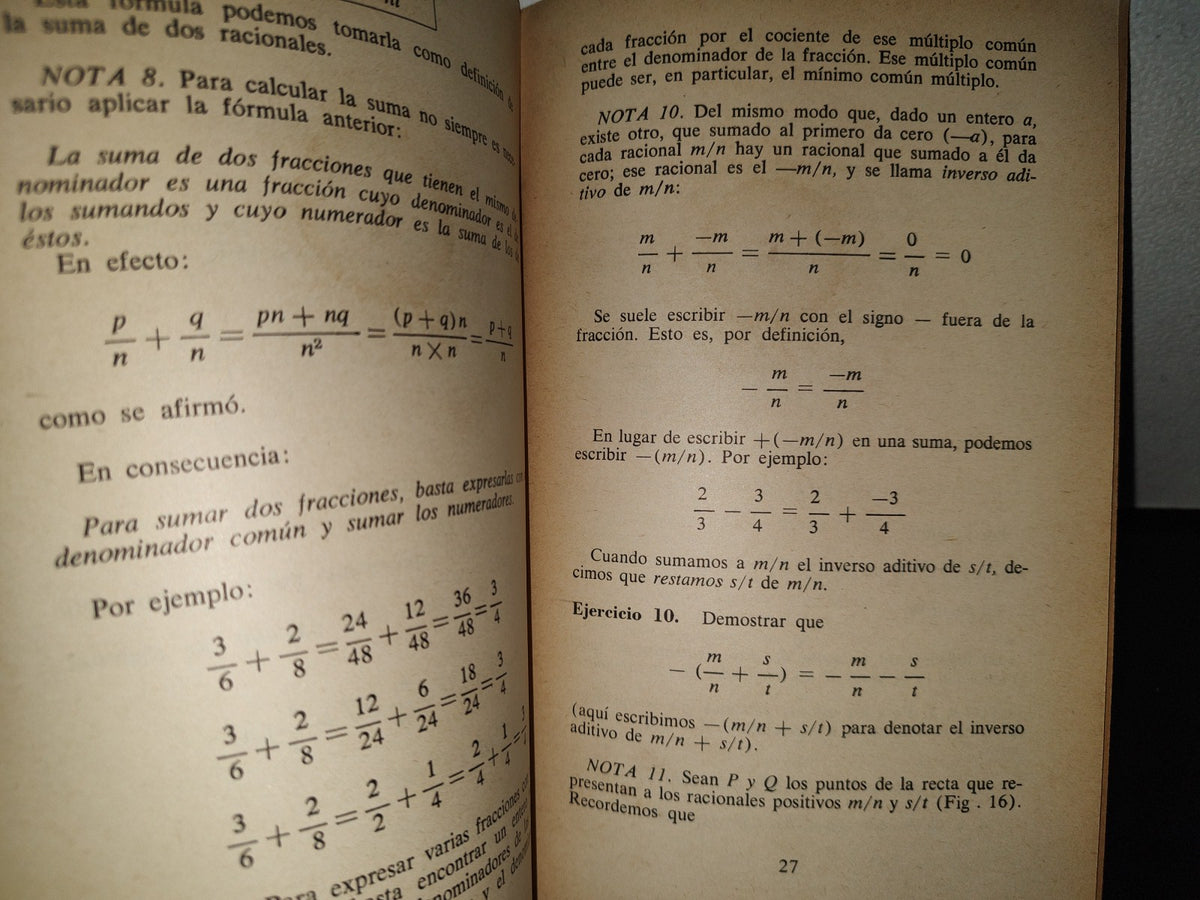 195- Los Números Racionales - Francisco Tomás. Asociación Nacional De Universidades... 1972